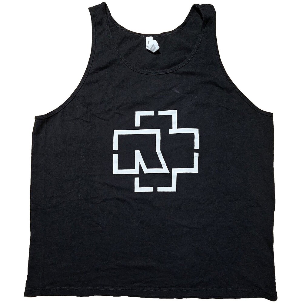 Rammstein Shirt Block White Line Logo XL Sleeveless Tank Industrial Metal READ